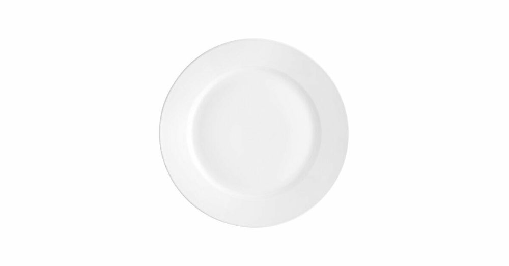 Stoneware Plates |  12" Round Ivory (American White) Coupe Stoneware Plate – 12/Case