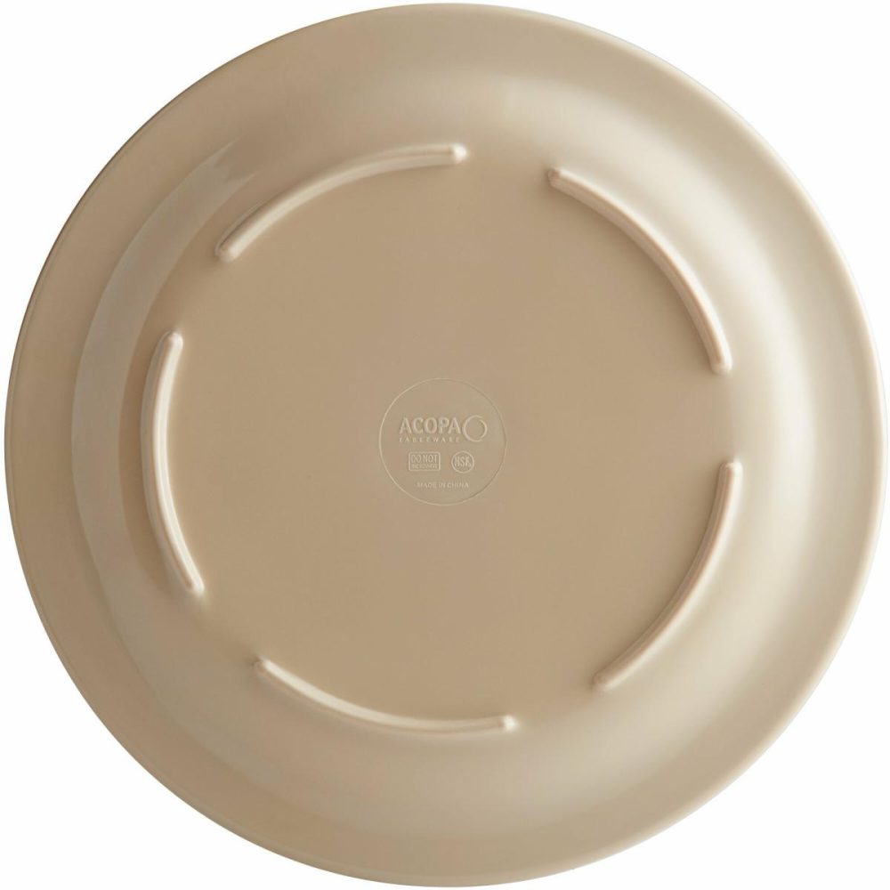 Melamine Plates |  Foundations 9" White Narrow Rim Melamine Plate – 12/Case