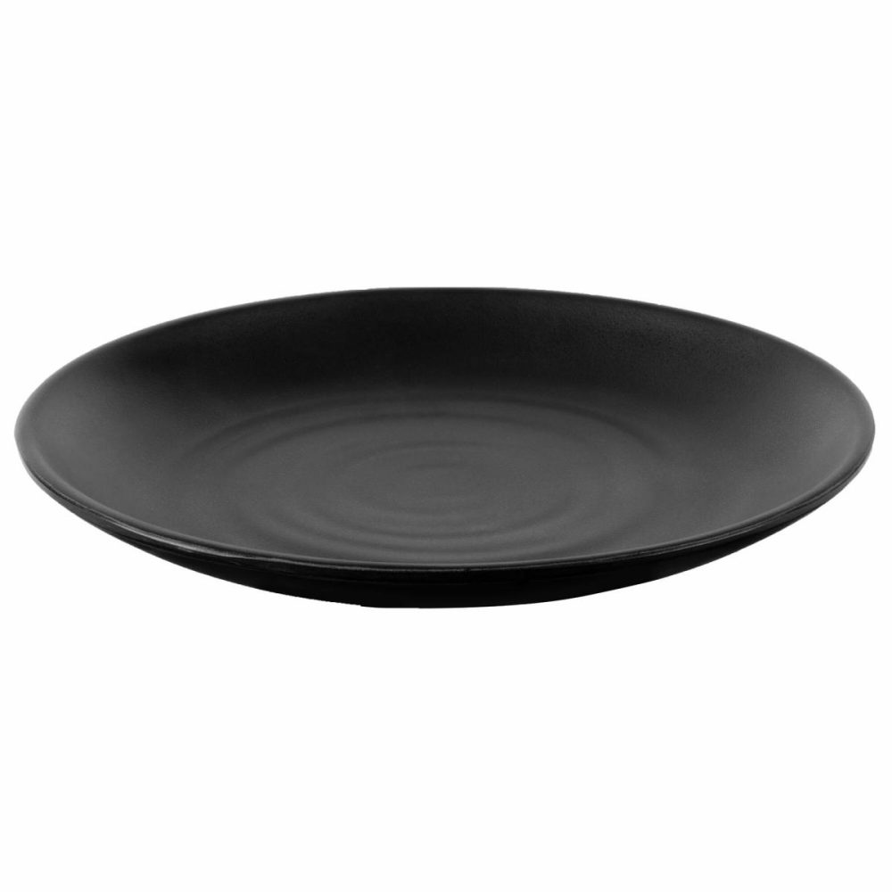 Melamine Plates |  Get Bf-7-Bk Nara 7 1/4" Black Matte Round Melamine Plate – 24/Case