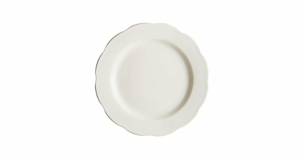 Stoneware Plates |  10 1/2" Ivory (American White) Narrow Rim Stoneware Plate – 12/Case