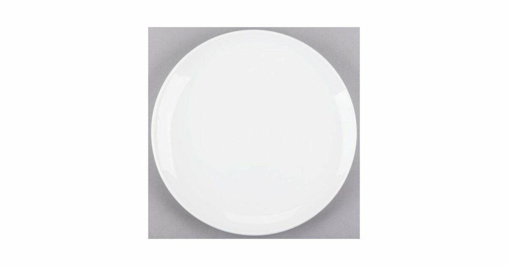 Porcelain Plates |  840-438C Porcelana Coupe Plate 10 1/2" Bright White Round Porcelain - 12/Case