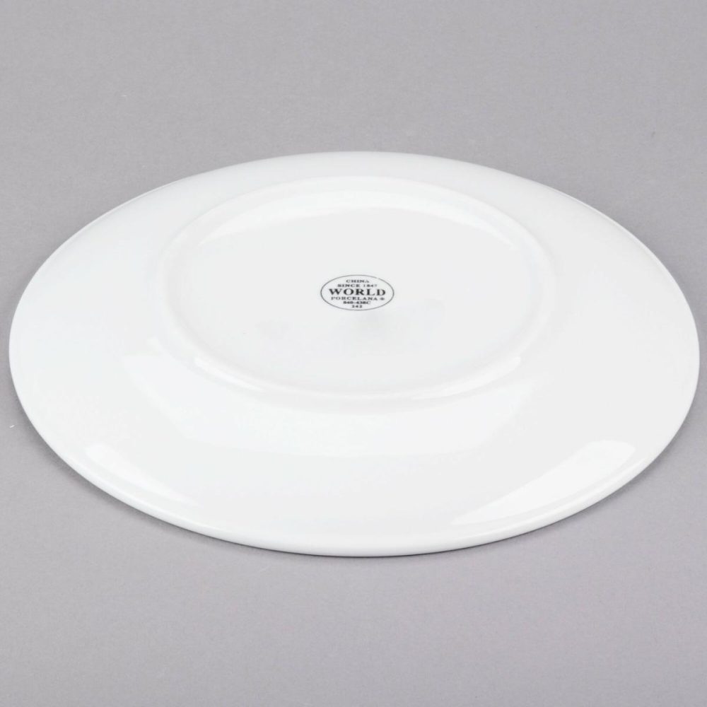 Porcelain Plates |  840-438C Porcelana Coupe Plate 10 1/2" Bright White Round Porcelain – 12/Case